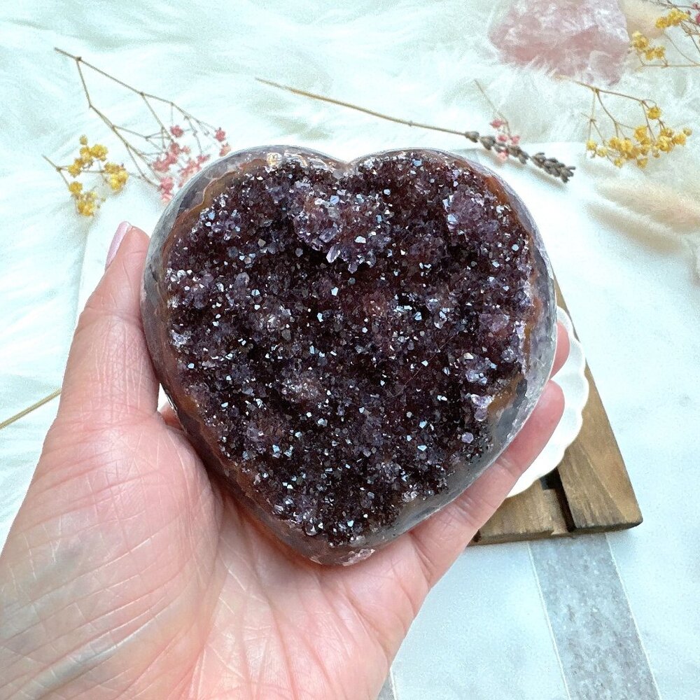 Gorgeous Amethyst Heart Cluster
